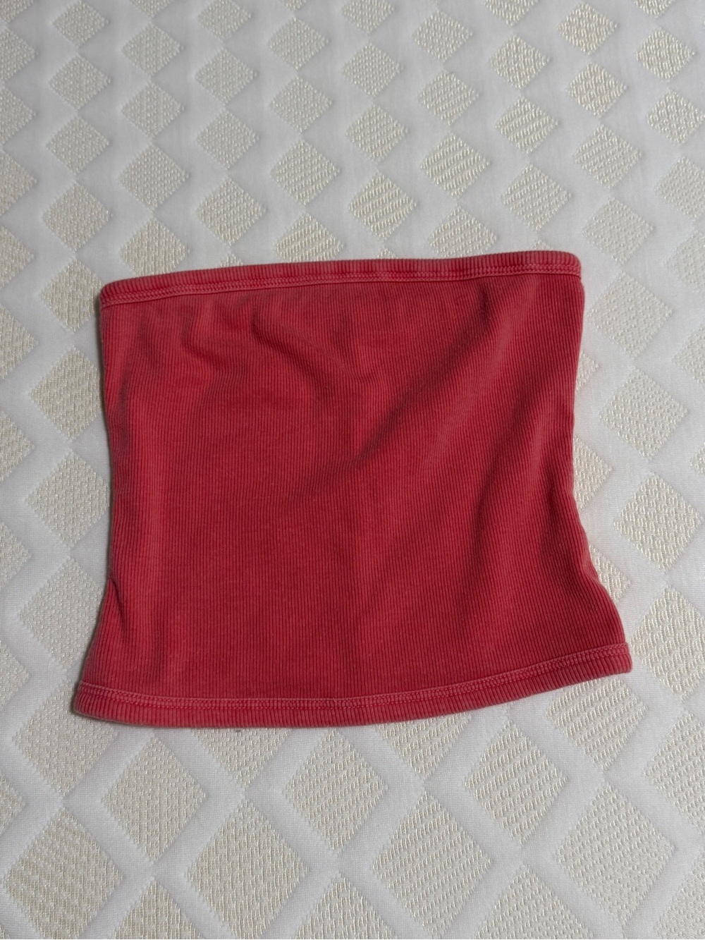 Aeropostale Ribbed Coral-Pink Tube Top